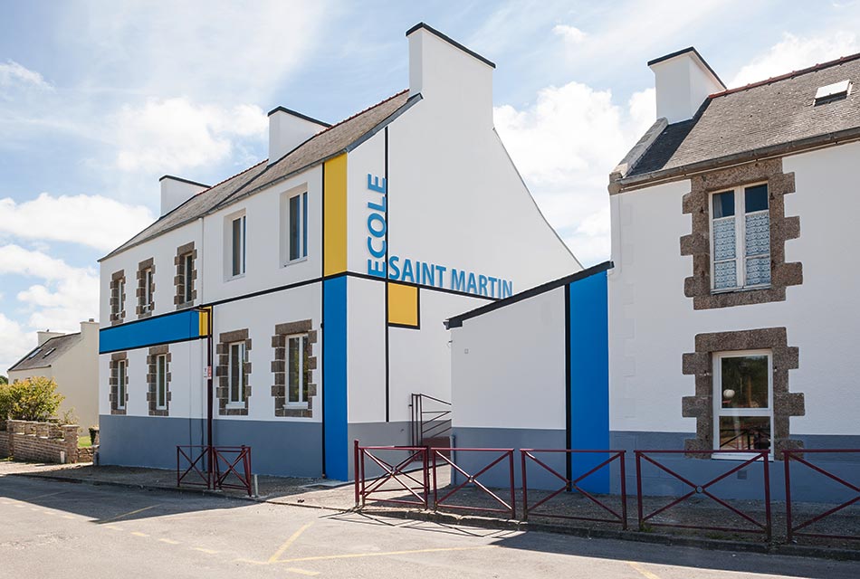 Façade après traitement AQUASTOP GM à Gouesnou par Taloc Façades, humidité traitée