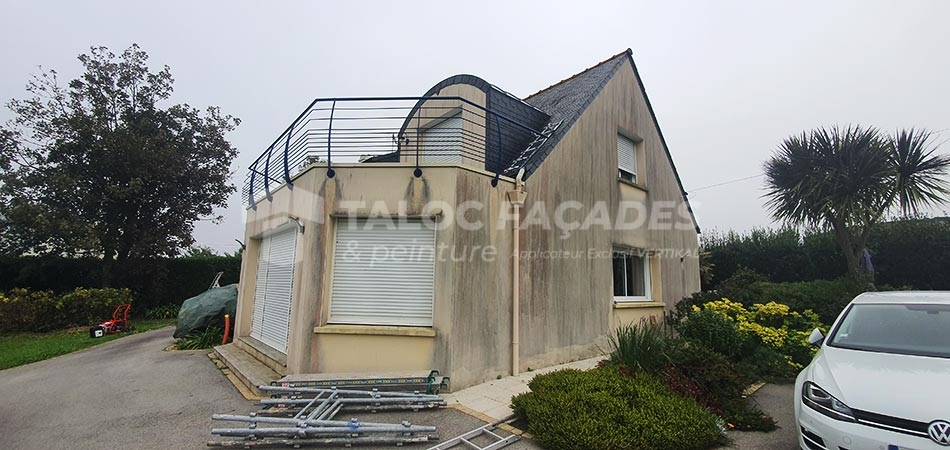 Ravalement de façade sur la commune de Saint-Pabu (29 830) - Avant les travaux